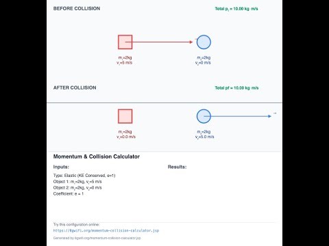 Physics Fun : momentum collision solver