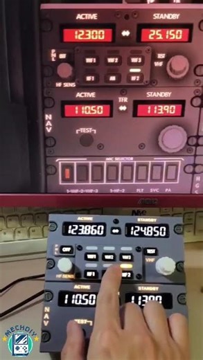 B737 1:1 Cockpit Radio Tuning Panel's buttons and knobs #mechdiy #msfs2020 #msfs2024