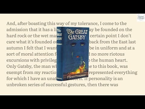 The Great Gatsby- Full and Unabridged Audiobook with Text- by F. Scott Fitzgerald-English Classics