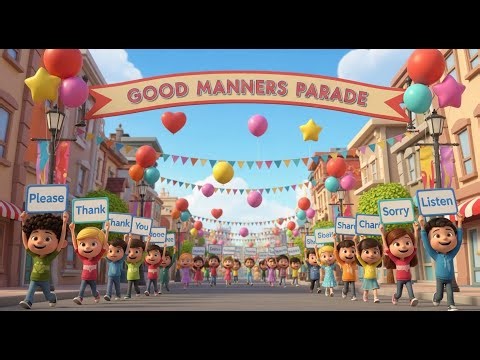 Good Manners Parade | 3D Kids Song About Politeness & Respect | Buzzy Tune’s Time