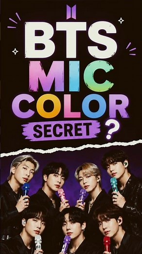 BTS Mic Colors Explained 💜|#BTS #BTSMic #BTSFacts #ARMY #Jungkook #Taehyung #Jimin #Suga #JHope #jin