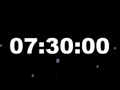 7 Hour 30 Minute Timer with Alarm | Full Screen Minimalist Countdown (HD) – ClockUnit