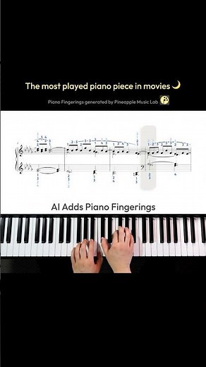 AI Piano Fingering Demo — Clair de Lune 🎹🌛 #pianoclassic