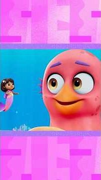 mermaid dora & boots help a giant octopus! 🐙 #shorts