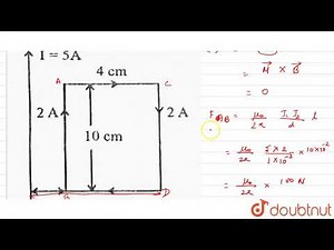 A rectangular loop of wire of size `4 cm xx 10 cm` carries a steady current of 2A. A straight long