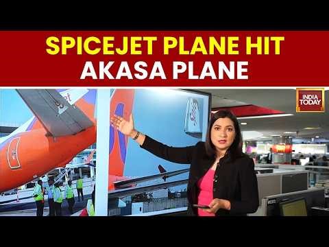 Collision News: SpiceJet Plane Hits Stationary Akasa Aircraft At Delhi Airport Sparking Safety Probe