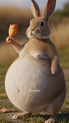 Funspiro | funny rabbit dance on chicken wing song#RabbitDance #ChickenWingBellyShake #FunnyBunny #BellyDance #JigglyRabbit #FunnyAnimation... | Instagram