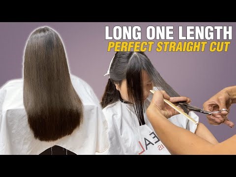 Step-by-Step LONG ONE LENGTH Haircut Tutorial | How to Cut a Perfect Straight Long Haircut