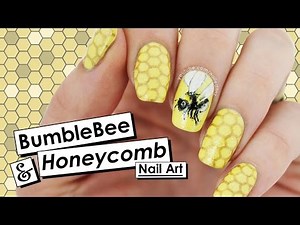 Bumblebee & Honeycomb Nail Art | NAIL CRUSH = PiggieLuv | Nailed It NZ