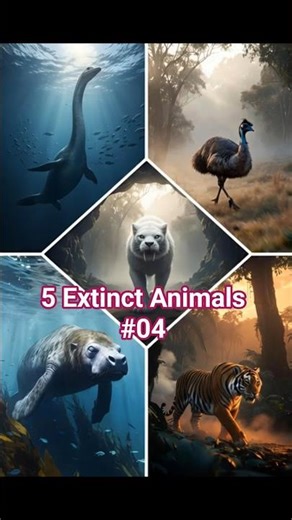 5 Extinct Animals #04 [HD] #LostSpecies #WildlifeHistory #PrehistoricCreatures #animals