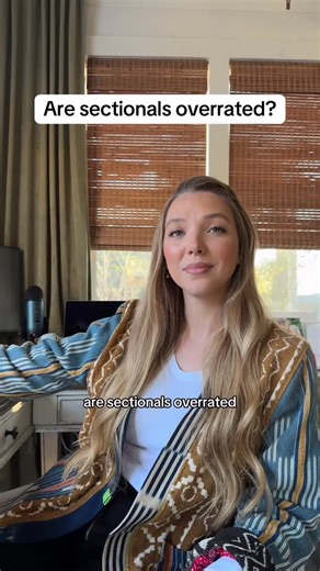 Julie Jones on Instagram: "I know you love your sectional, but here me out. #sectional #interiordesign #sofa #spaceplanning"