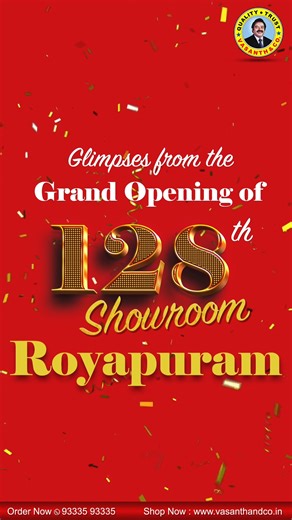 A new milestone unlocked! 🎉 Here’s a glimpse of the grand opening of our 128th showroom in Royapuram – filled with excitement, offers, and your unwavering support! 💙 #GrandOpening #RoyapuramShowroom #VasanthAndCo #128Showroom #CelebratingMilestones #HomeAppliances #ElectronicsStore #ChennaiEvents 1d | Vasanth & Co