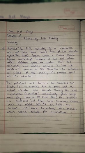 summary of Refund class 11 english #english #summary #class11 #calmdown