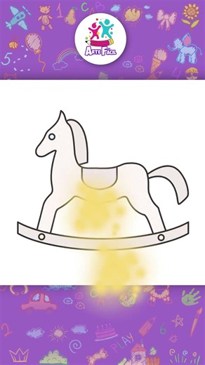 🐴 Desenho de cavalinho de balanço #shorts #desenhofácil #comodesenhar #chikiartbrazil