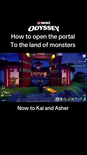 How to open the portal to the land of monsters on Lego Fortnite Odyssey
