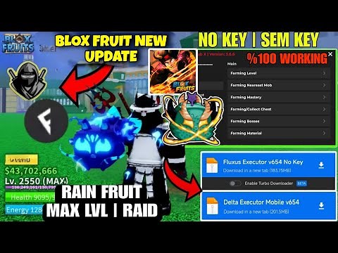 BEST Script Blox Fruit New Update No Key FRUIT RAIN , AUTO FARM & RAID | Fluxus Arceus X Neo Delta