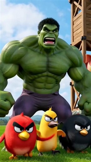 Day 30//angry birds and hulk animetion 😊//#ytshorts #hulk #shortsviral #birds