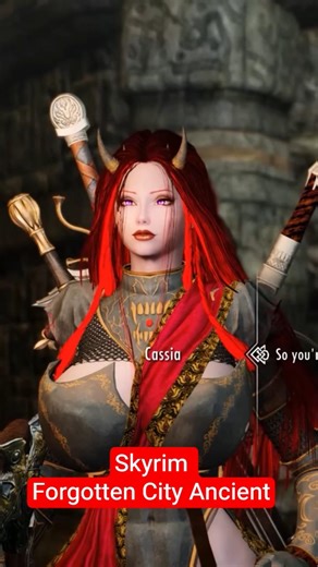 Skyrim Forgotten City 🏛️ Dragonborn & Cassia of the Ancients #shorts #shortsfeed #skyrimse #mods