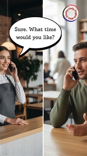 Book a Table in English | Phone English Conversation Practice