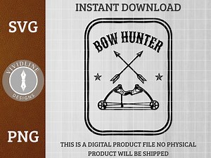 Hunting Archery SVG, Bow Hunter PNG, Compound Bow Laser Engrave Design, Vector Cut File for Patches - Etsy