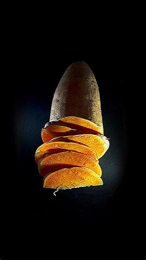 Сладкий картофель. Батат. Циклоз (циркуляция цитоплазмы в клетках растения). A slice of sweet potato. Cyclosis in cells.#cyclosis #батат #тиктокопедия