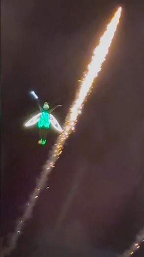 Tinkerbell flying in Happily Ever After #disneyworld #disneyfireworks #tinkerbell