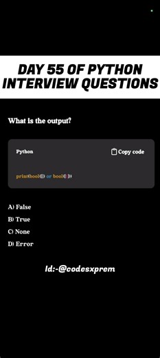 Day 55 | Python Interview prep | Tricky question #shorts #shortvideo #ytshorts #effectking #trending
