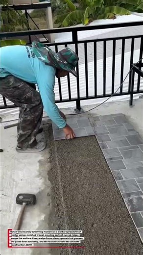 THIS TILE ADHESIVE TRICK IS TOO SATISFYING FOR HUMANS! MASONS SAY IT SHOULDN’T BE LEGAL! #buildwow