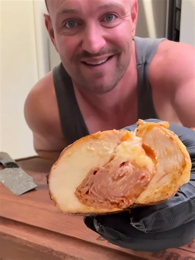 Made by @hopper.bros.bbq Chicken parma portable… because plates slow me down. Crispy chook loaded with Napoli sauce, ham, molten mozzarella cheese all sealed into one filthy handheld unit. It’s a parma. It’s a pocket. It’s a life choice. Would you smash this on the go? 😎 Oh… comment if it’s Parma or Parmi? 😙 Anyhow, Ciao for now #FYP #chicken