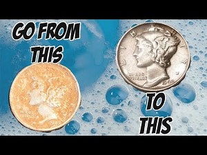 Coin clean up with the rock tumbler
