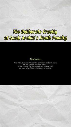 The Deliberate Cruelty of Saudi Arabia's Death Penalty
