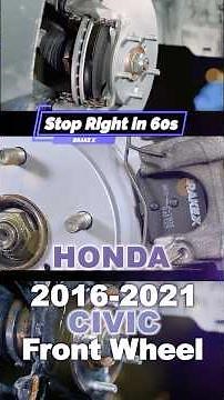 Quick Front Brake Repair Tutorial 2016–2021 Honda Civic Step by Step #brake #brakesystem #HondaCivic
