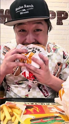 寝起きにバーガーキングワンパウンダー食べ放題何個いける？#バーガーキング#食べ放題#大食い#無職