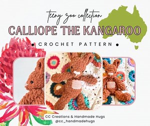 Calliope the Kangaroo / Low Sew Crochet Pattern - Teeny Zoo Crew - Etsy