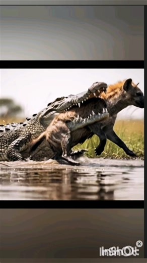 Hyena, Crocodile, Hyena vs Crocodile, Crocodile Attack, Wildlife, Animal Fight, Nature, Predator,