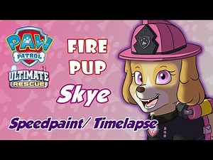 Paw Patrol Ultimate Rescue: Fire Pup - Skye (Speedpaint/ Timelapse)