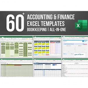 60  Accounting & Finance Templates: Bookkeeping Income Expense Balance Sheet Cash Flow Invoice Payroll Inventory Spreadsheet Dashboard - Etsy