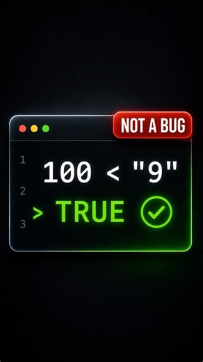 Why 100 is Smaller Than 9 🤯 #coding #programming