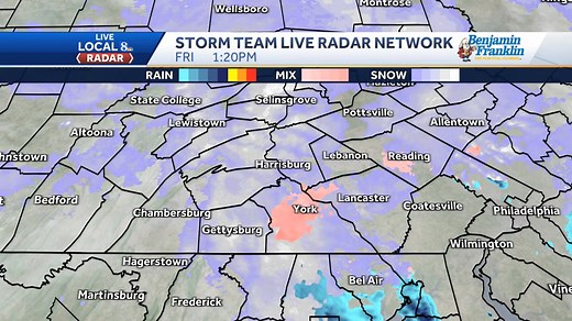 Live Local 8 Radar is showing heavier pockets of snowfall, especially in eastern York county into Lancaster county. The snow will begin to taper as we proceed through the rest of the evening hours, and end late tonight. Tune in to News 8 at 4, 5, and 6 for the latest forecasts! | WGAL News 8 Storm Team