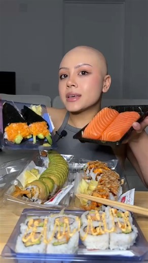 sushi mukbang 🍣 what roll would you get? #sushi #mukbang #foodreview #eating #eatwithme | Janemukbangs