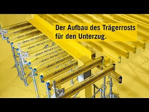 Deckenschalung – Dokaflex – Plattendecke mit Unterzug - Trägerrost Unterzug