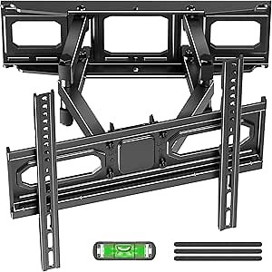 EconoMe TV Wall Mount for Most 32-65 inch Flat Screen/LED/4K TVs, TV Mount with Swivel and Tilt Articulating Dual Arms, Full Motion Wall Mount up to 16” Stud, Max VESA 400X400mm, up to 99lbs