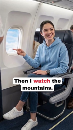 On the plane ✈️ Look vs Watch vs See #english #learnenglish #shorts