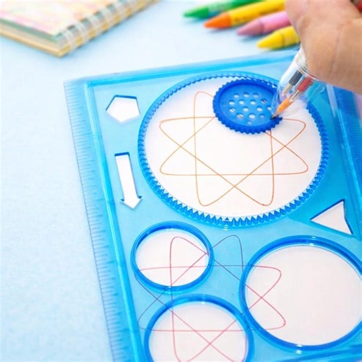 Spirograph Drawing Set, Geometric Ruler Stencil Kit, Spiral Drawing Tool | Kids Art Drawing Kit | Geometry Drawing Tool | Student Art Set