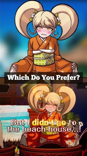 DANGANRONPA 2 VS 2X2 COMPARISON (#2) #danganronpa2x2 #anime #goodbyedespair #nagitokomaeda #monomi