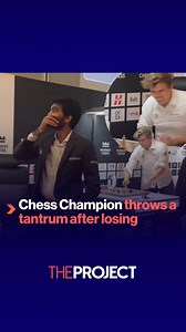 88K views · 192 reactions | After seeming to be in a winning position, Magnus Carlsen lost his game after 19-year-old Gukesh Dommaraju unexpectedly tuned the game around to take the win. The tough loss came with a moment of clear frustration for Carlsen. | The Project | Facebook