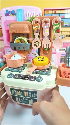 ASMR Toy Unboxing Mini Kitchen Sink Cooking Food Set Toy | Satisfying Toy Play with Pinky Toys