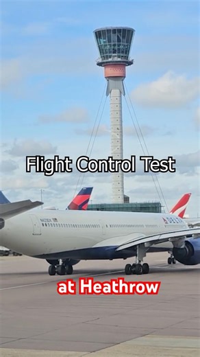 Closeup A330 Neo Flight Control Check | Delta Airlines at London Heathrow Airport