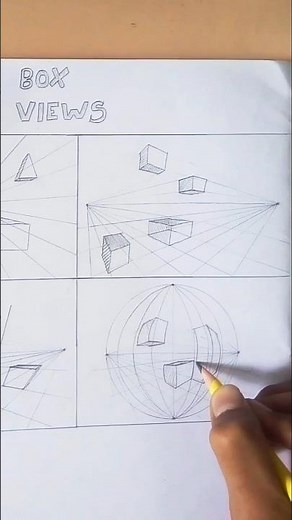 from 1-point to 4-point perspective drawing #perspective