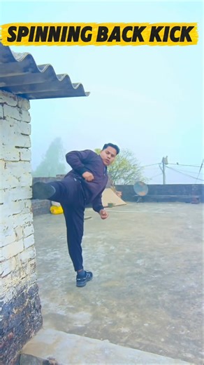 Spinning back kick tutorial #mma #kickboxing #martialarts #combatsport #youtubeshorts #training
